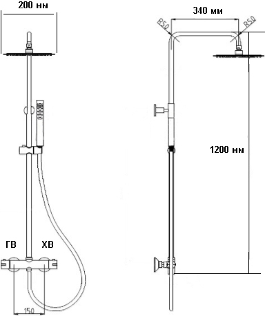 Душевая стойка RGW Shower Panels SP-21 21140121-01 хром
