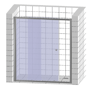 Душевая дверь в нишу Cezares 130см ANIMA-W-BF-1-130-С-Cr профиль хром, стекло прозрачное