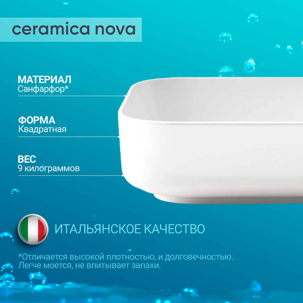 Раковина накладная Ceramica Nova Element CN6012 белая глянцевая