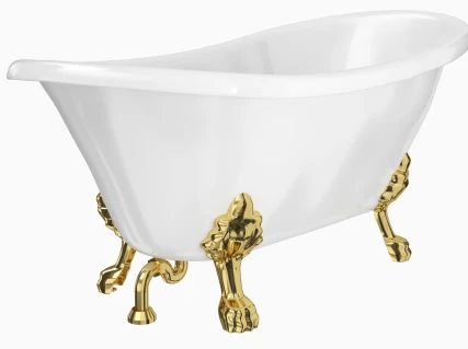 Акриловая ванна Artemis Ottovia 160x75 1.05.407.006.01.3.28 белая глянцевая, ножки золото
