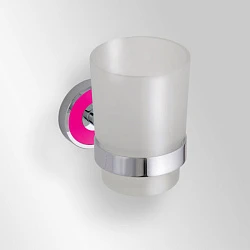 Стакан для зубных щеток Bemeta Trend-i 104110018f хром / розовый
