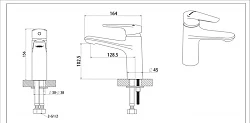Смеситель для раковины Bravat Arden F1351385CP-RUS хром