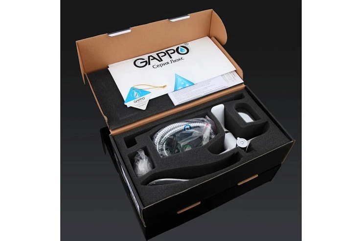 Смеситель для ванны с душем Gappo Noar G2248 белый/хром