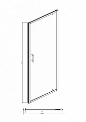 Душевая дверь в нишу Bravat Drop 80x200см BD080.4110A профиль хром, стекло прозрачное
