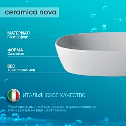 Раковина накладная Ceramica nova Element CN5039 белая глянцевая