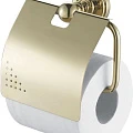 Держатель туалетной бумаги Aquanet 4686 с крышкой, золотой глянцевый