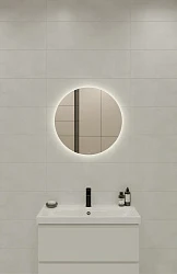 Зеркало Cersanit ECLIPSE smart  60x60 с подсветкой круглое черная рамка 64146