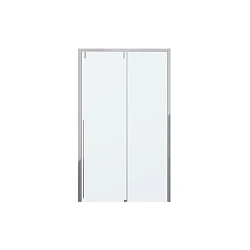 Душевая дверь в нишу Bravat Slim Line 120x195см BD120.4105A профиль хром, стекло прозрачное
