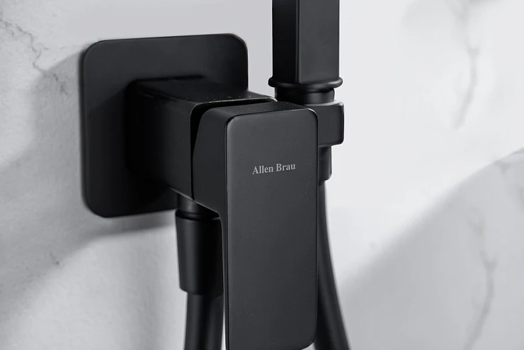 Гигиенический душ Allen Brau Infinity 5.21005-31 со смесителем, чёрный