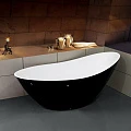 Акриловая ванна ESBANO London 180x80x75 ESVALONDB черная глянцевая