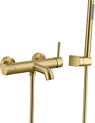 Смеситель для ванны с душем Boheme Uno 463-MG золото матовое