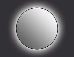 Зеркало Cersanit ECLIPSE smart 90x90 с подсветкой круглое черная рама 64148