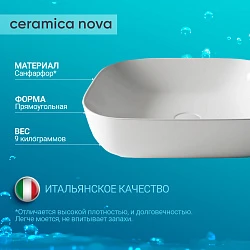 Раковина накладная Ceramica Nova Element CN6008 белая глянцевая