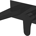 Смеситель встраиваемый для раковины ABBER Eleganz AF8312B с внутренней частью, черный матовый
