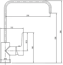 Смеситель Aquanet Logic AF320-41С для кухонной мойки