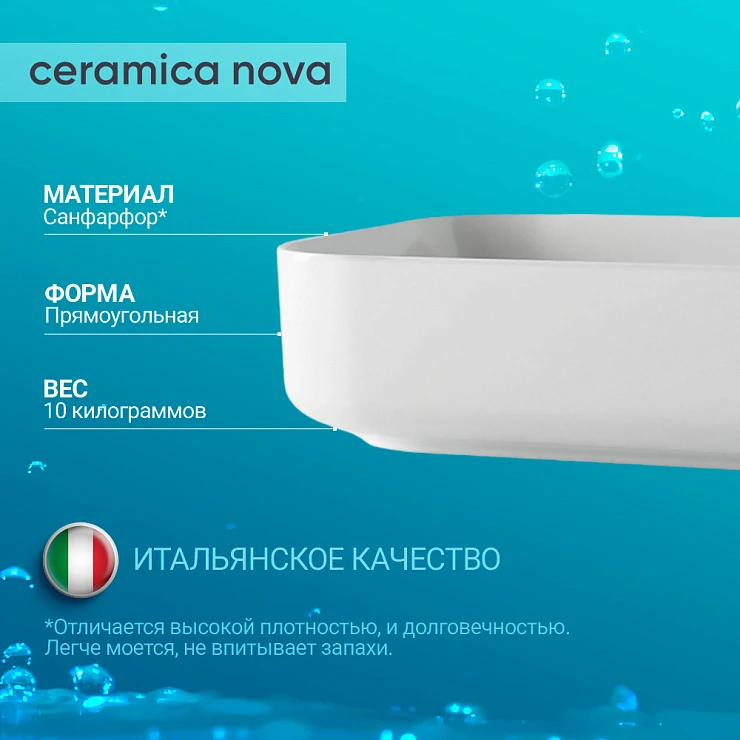 Раковина накладная Ceramica Nova Element CN6011 белая глянцевая
