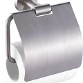 Держатель туалетной бумаги Aquanet 4586 с крышкой, хром матовый