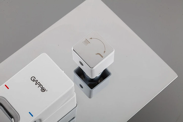 Душевой комплект Gappo Futura G7117-8 с внутренней частью, белый/хром
