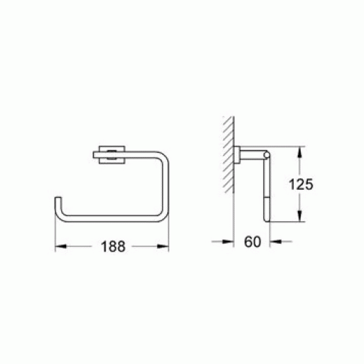 Полотенцедержатель Grohe Essentials Cube 40510001 хром