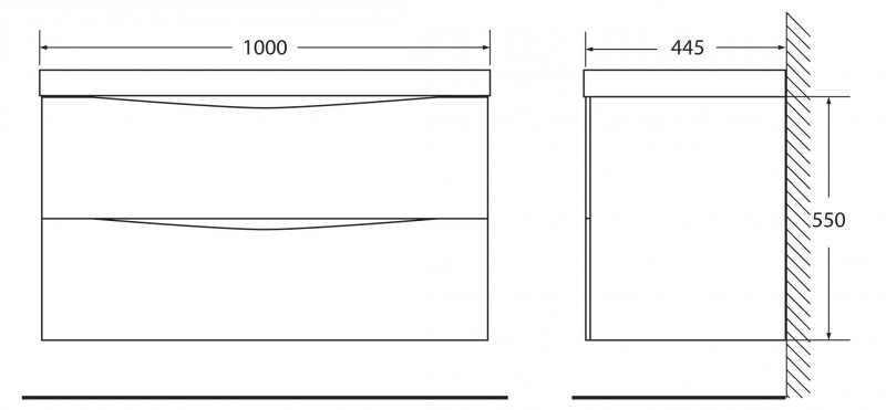 Тумба под раковину BelBagno Marino 100 MARINO-CER-1000-2C-SO-BL-P белая глянце