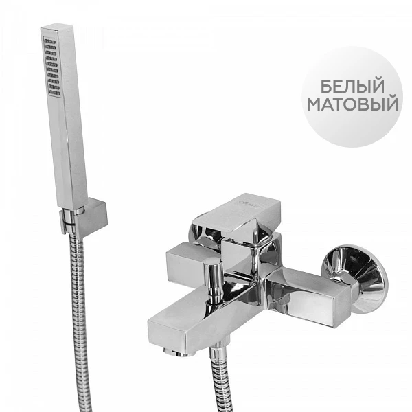 Смеситель Cezares UNIKA-VDM-BIO для ванны и душа Белый матовый
