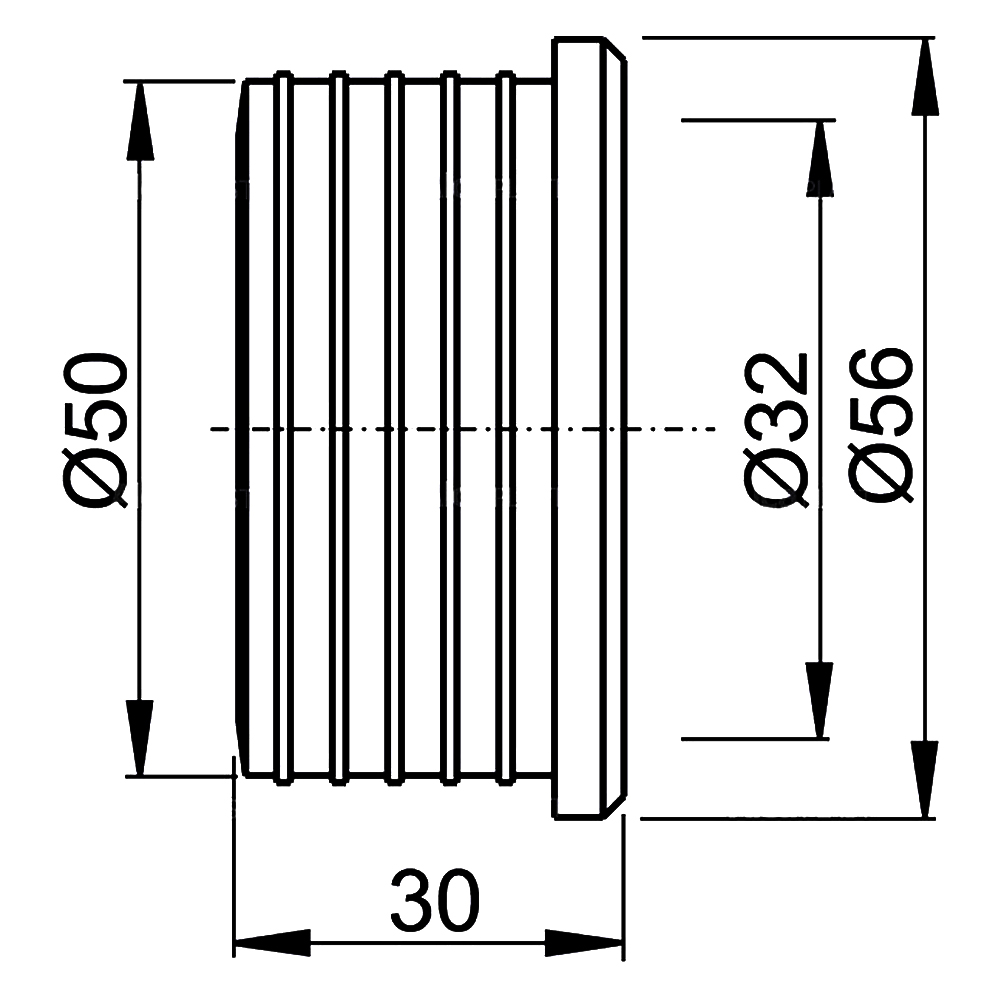 Манжета уплотнительная AlcaPlast Z0004-ND черный