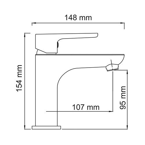 Смеситель для раковины Wasserkraft Leine 3504 хром