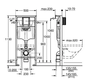Система инсталляции для унитазов Grohe Rapid SL 38536001