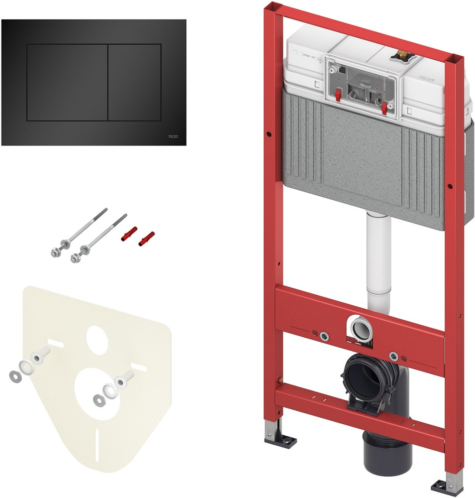 Система инсталляции для унитазов TECE TECEbase K440407 с кнопкой черная матовая
