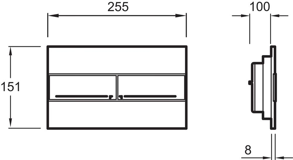 Комплект Jacob Delafon Patio E21740RU-00 кнопка Хром