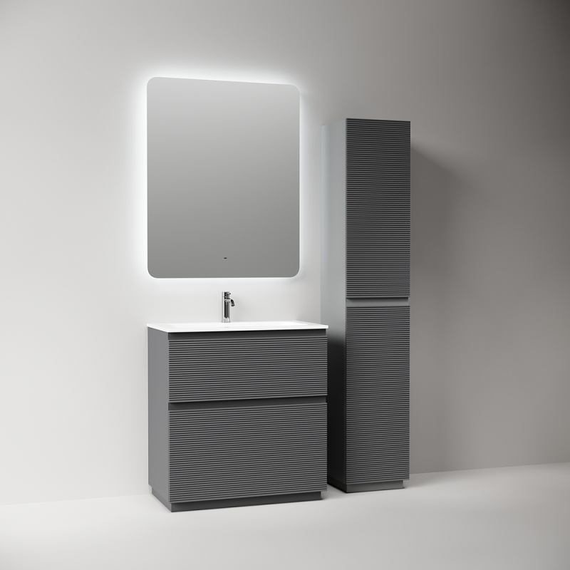 Тумба под раковину Sancos Folk Floor 80 FL80FGS напольная, Grey soft