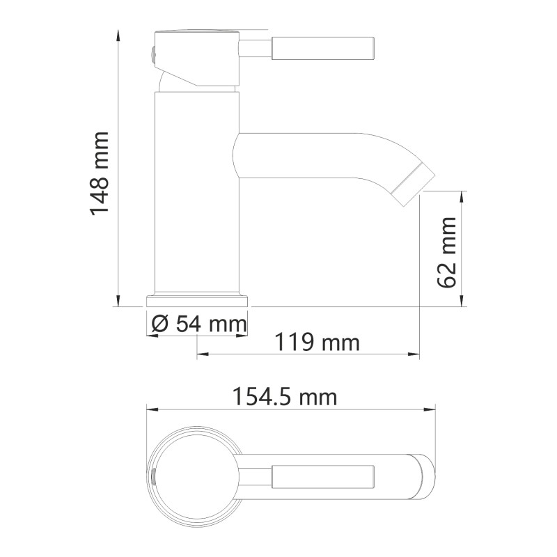 Смеситель для раковины Wasserkraft Main 4105 хром