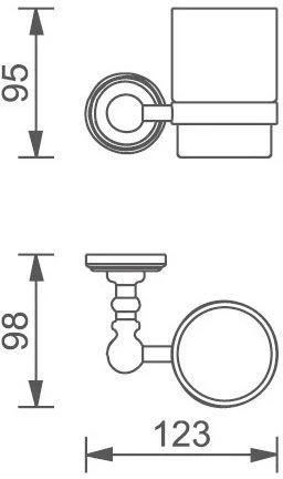 Стакан Aquanet 4684, золото