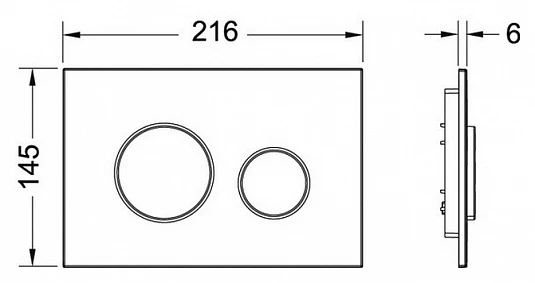Кнопка смыва TECE Loop 9240626 хром матовая