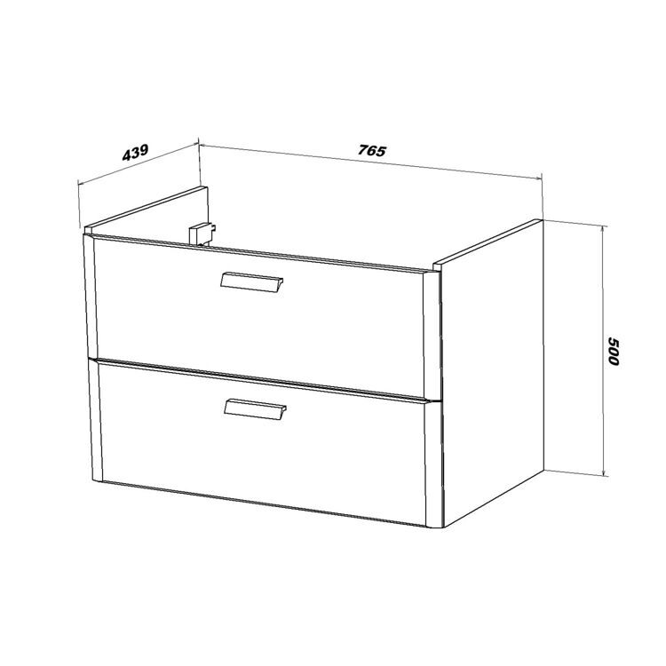 Тумба под раковину SanStar Gretta 80 329.1-1.5.1. белая