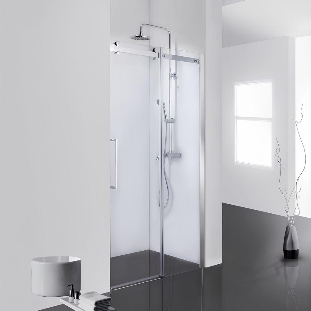 Душевая дверь в нишу Bravat Wave 120x200см BD120.4102S профиль хром, стекло прозрачное