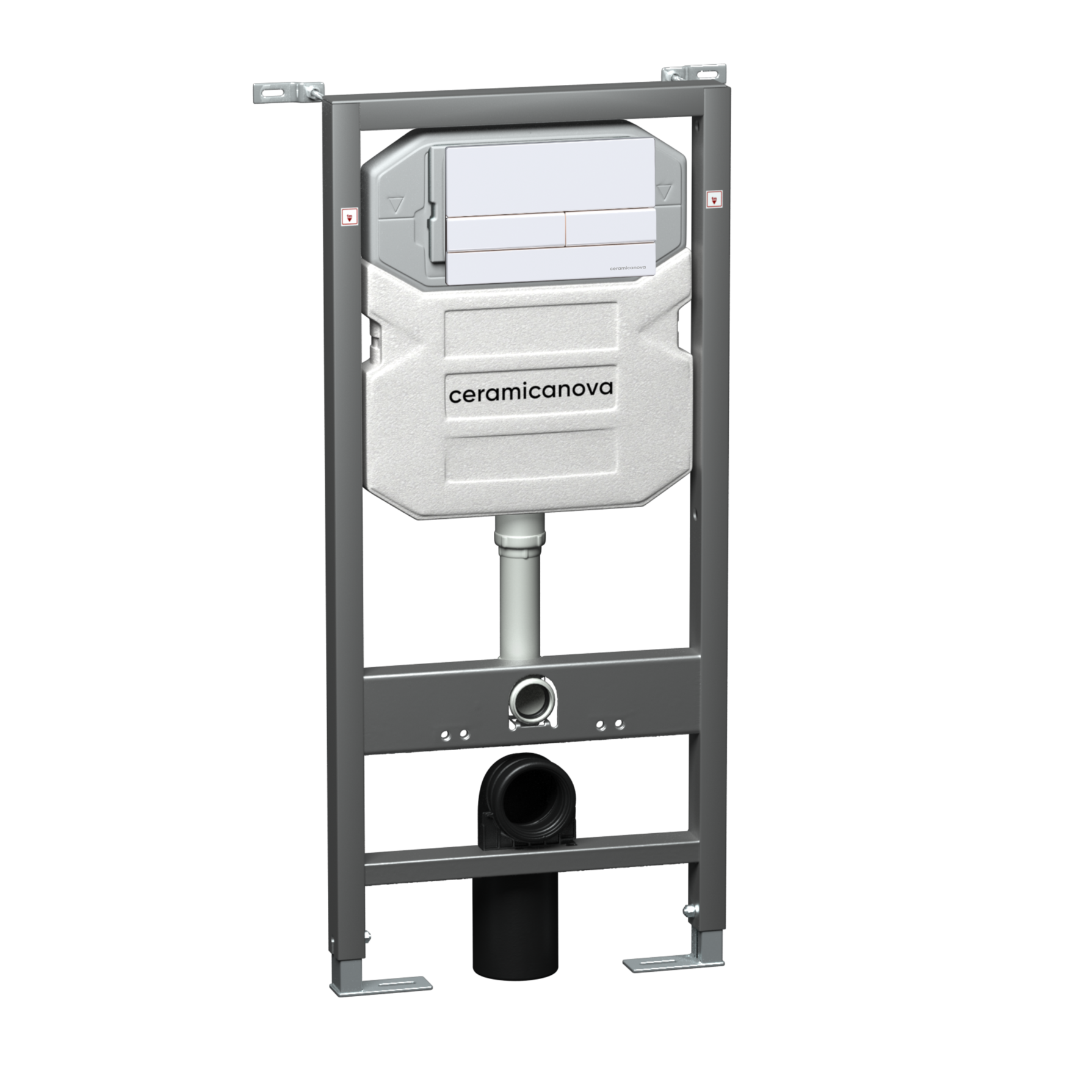 Система инсталляции для унитазов Ceramica Nova Envision Flat CN1002W с кнопкой белая глянцевая