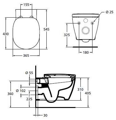 Чаша для унитаза подвесного Ideal Standard Connect W873567