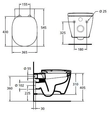 Чаша для унитаза подвесного Ideal Standard Connect W873567