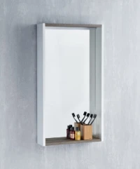 Зеркало Aquaton Бэлла 46 с подсветкой, белое, джарра