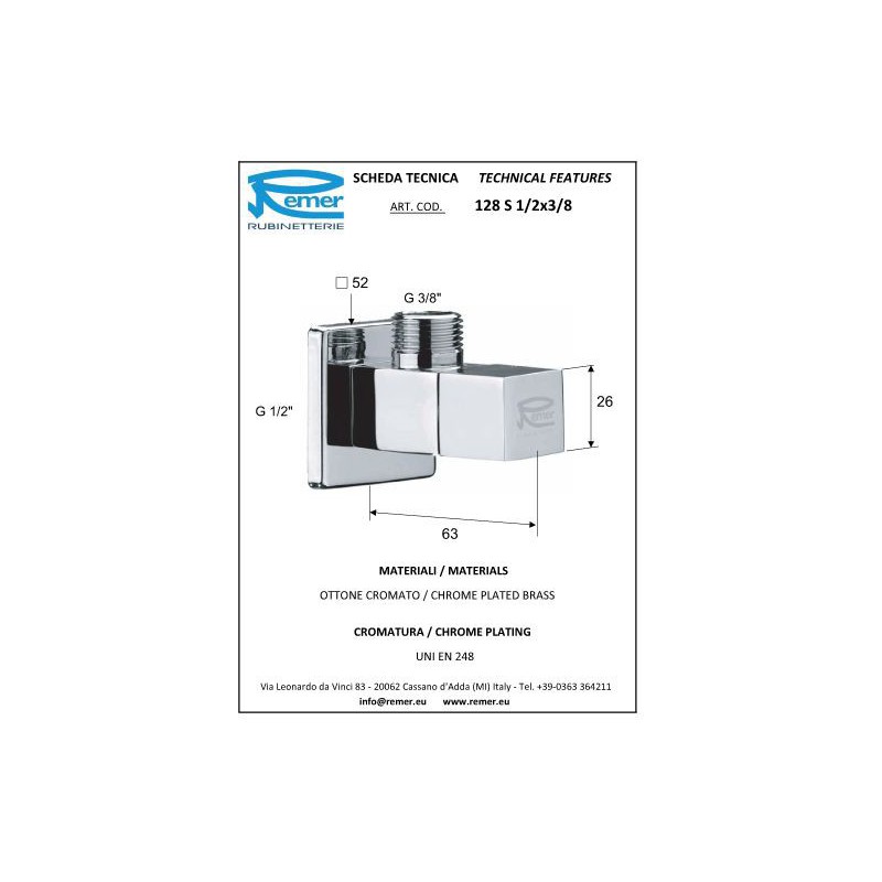 Кран Remer 1|/2-1/2 RR 128S