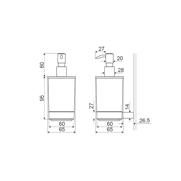 Дозатор Excellent Riko Chrome DOEX.1606CR хром