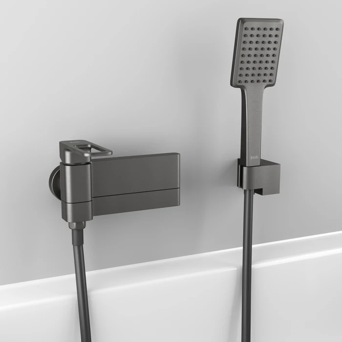 Смеситель Iddis Slide SLIGM00i02 для ванны с душем, графитовый
