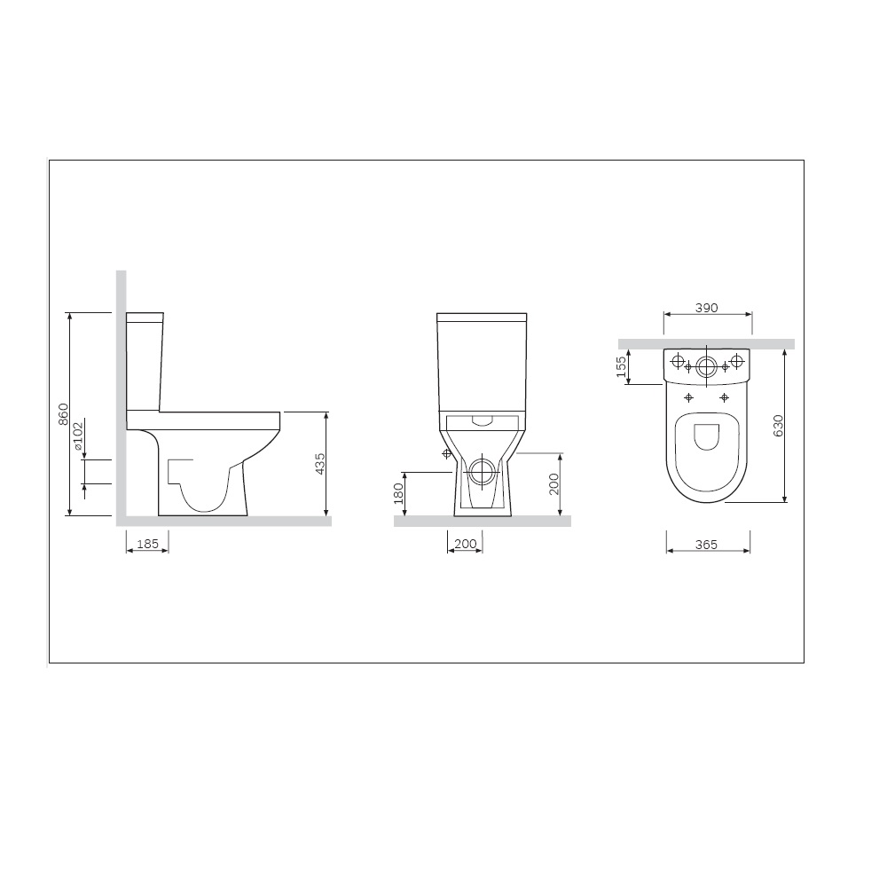 Унитаз-компакт AM.PM Spirit 2.0 C708600WH белый глянец