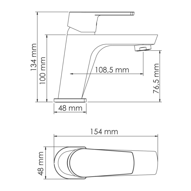 Смеситель для раковины Wasserkraft Dill 6103 хром