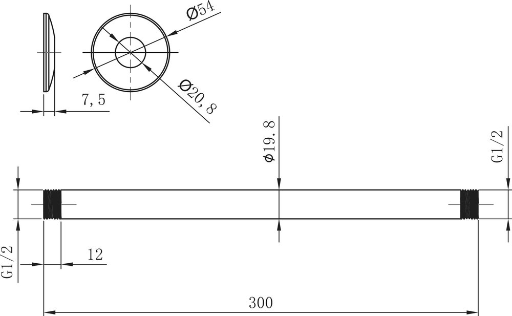 Кронштейн Lemark LM8032C хром