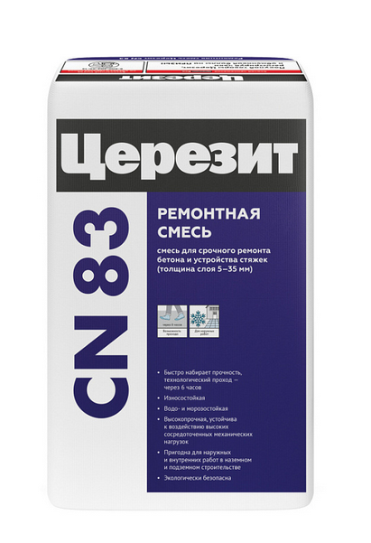 Пол ремонтная смесь Ceresit CN 83 (5-35мм) 25кг 1/48