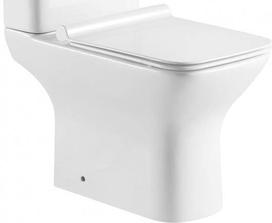 Чаша для унитаза-компакта Aquanet Cube 2-C rimless белая