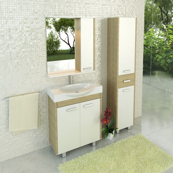 Тумба с раковиной Comforty Лион 76 00003125547 сосна лоредо