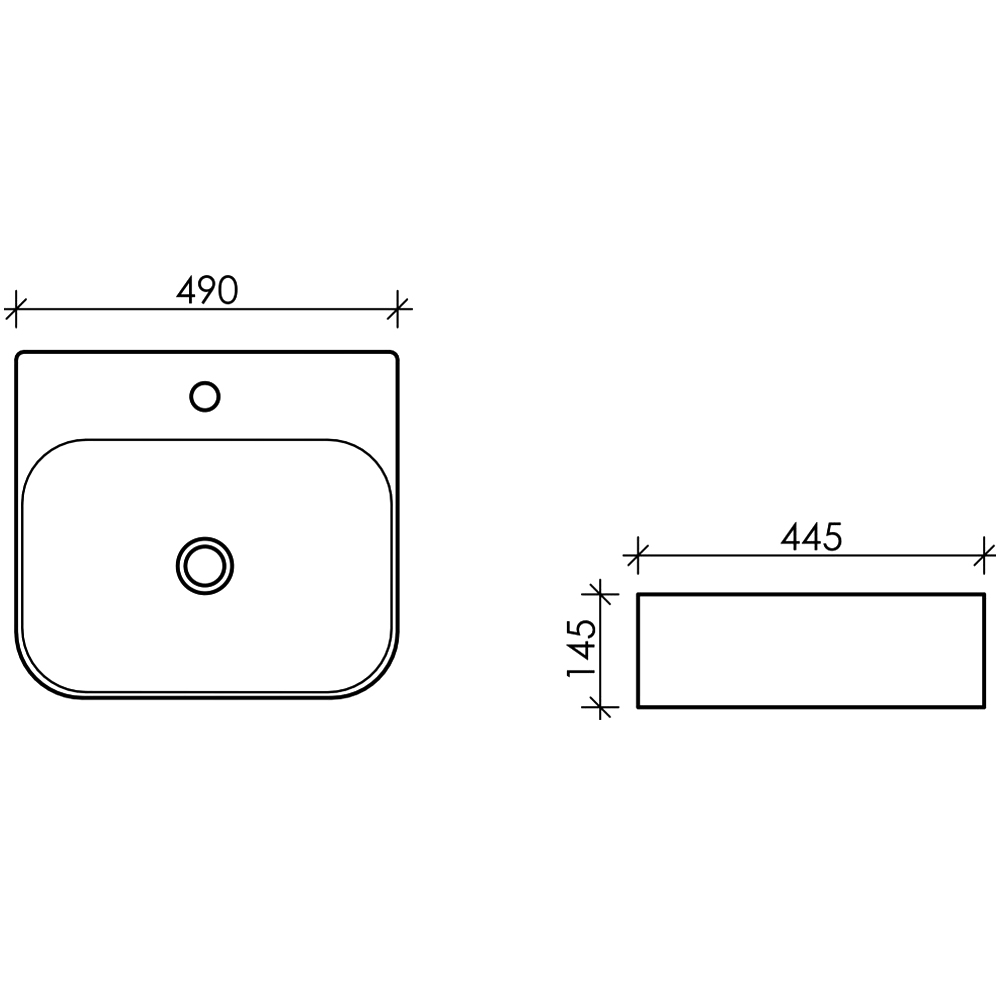 Раковина накладная Ceramica Nova Element CN5011 белая глянцевая